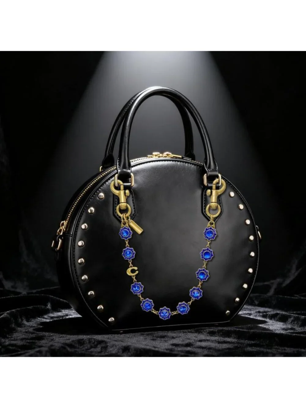 Stylish Gold Bag Charm Chain for Handbags | Double-Spring Clasp & Strap Extender